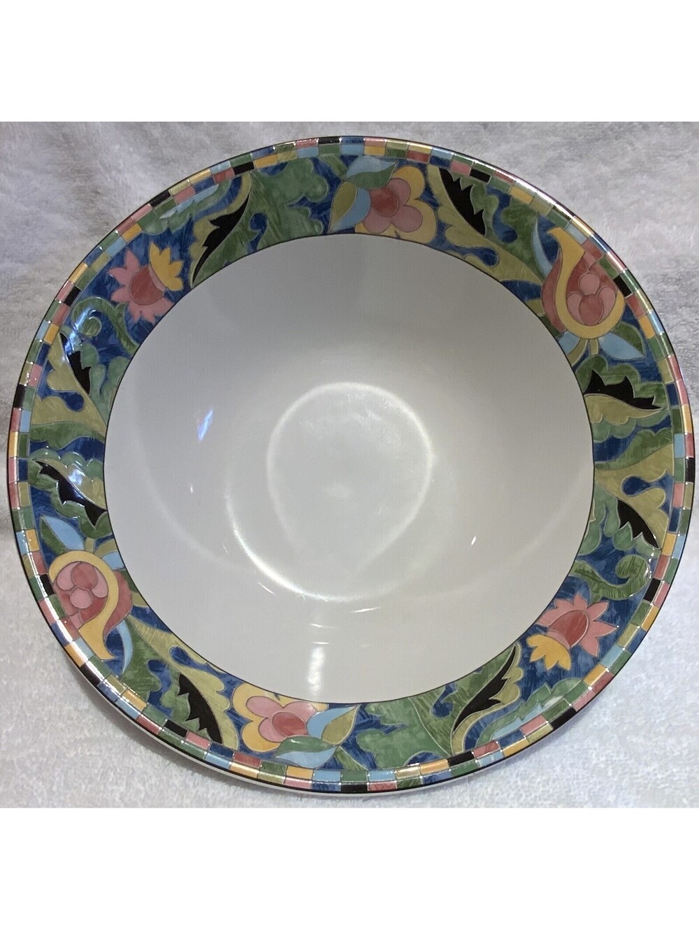 PTS International Interiors Genuine Stoneware 10.5”D Fantasia Serving Bowl